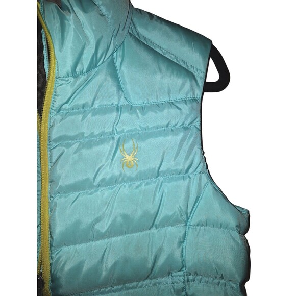 Spyder Prymo Puffer Vest Down Lined Ladies Medium Blue EUC 70% Down 30% Duck - Picture 4 of 7